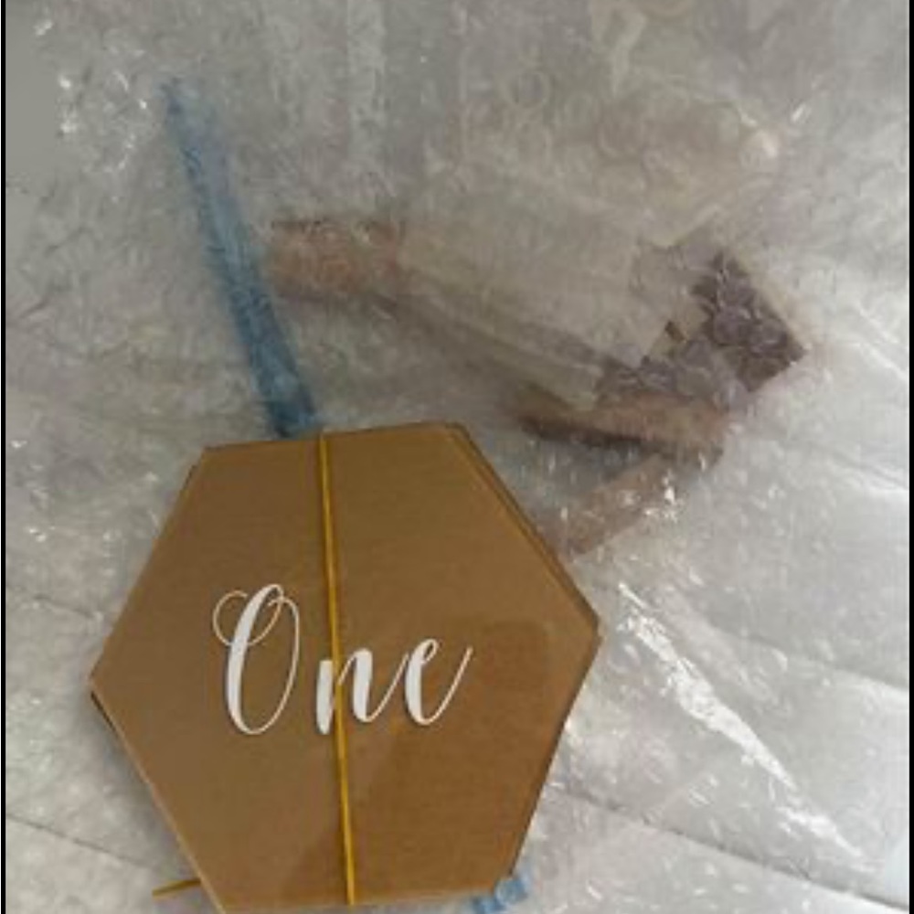 Hexagon Wedding Table Numbers - Picture 5 of 5